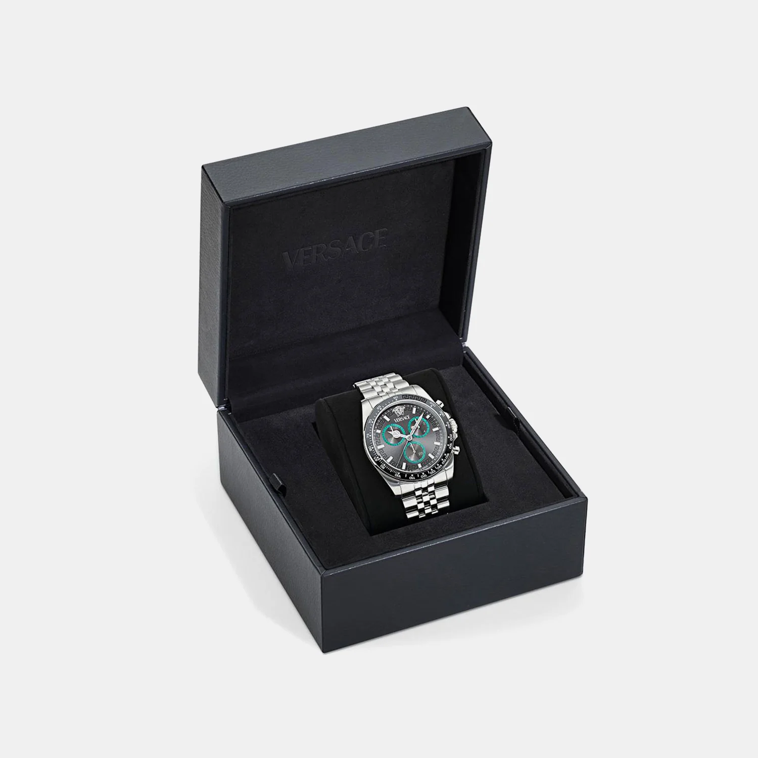 Men Quartz Grey Dial Chronograph Stainless Steel Watch VE0H00325 - Image 4