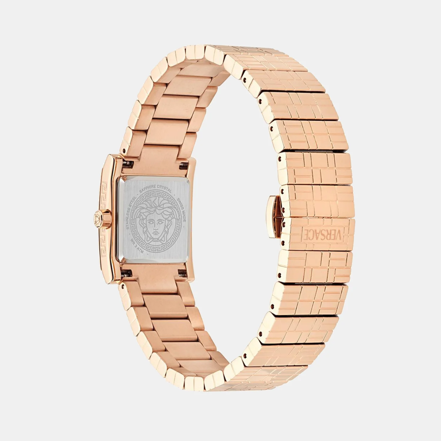 Mosaic Women Quartz Rose Gold Octogonal Dial Analog Stainless Steel Watch VE9B00224 - Image 4