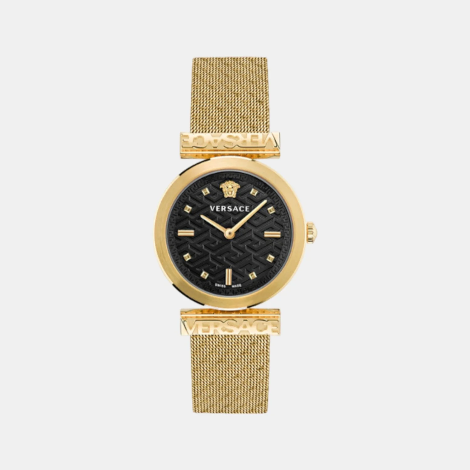 Versace Regalia(Wc-6J) Women Quartz Black Dial Analog Mesh Watch VE6J00723