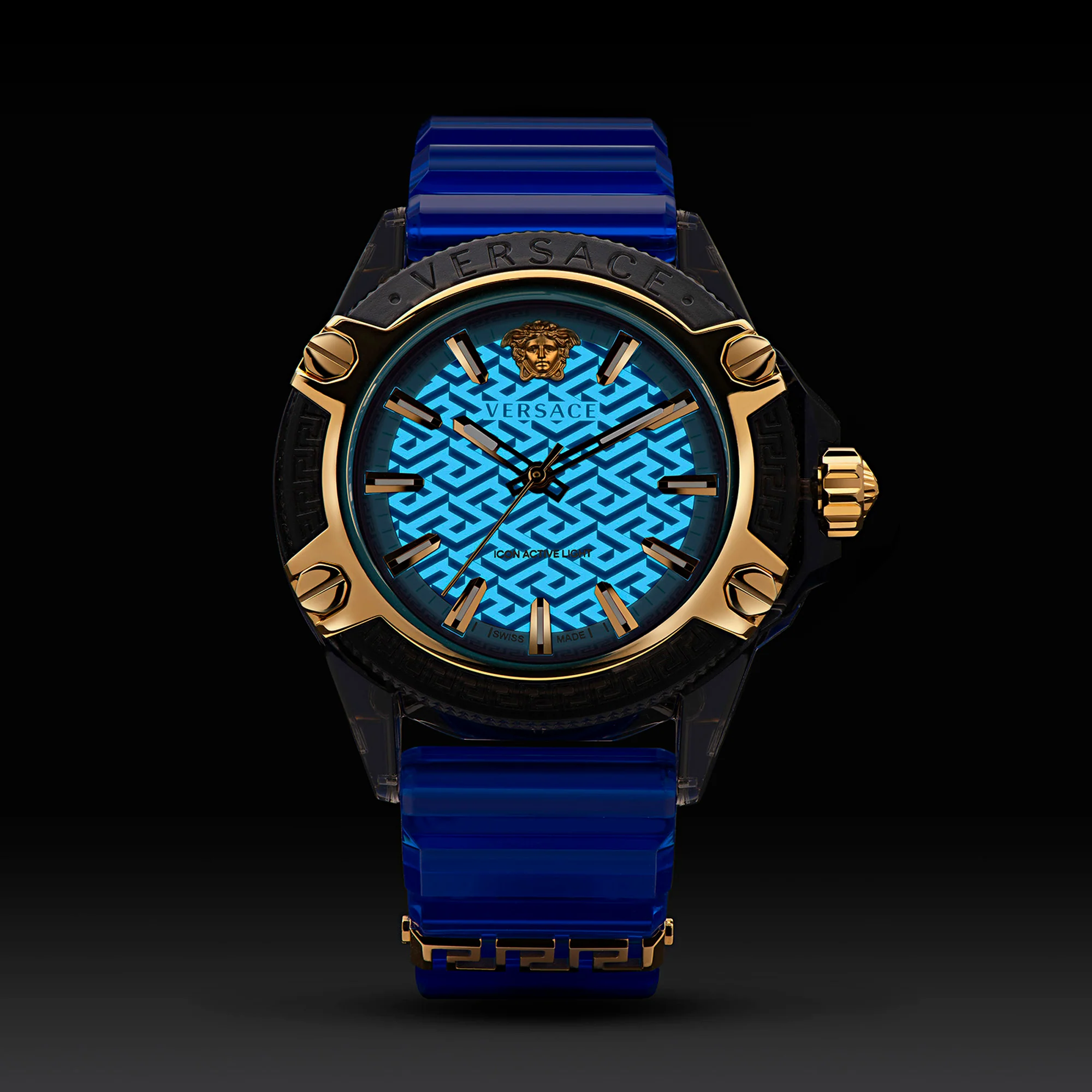 Unisex Quartz Blue Dial Analog Rubber Watch VE6E00323 - Image 4