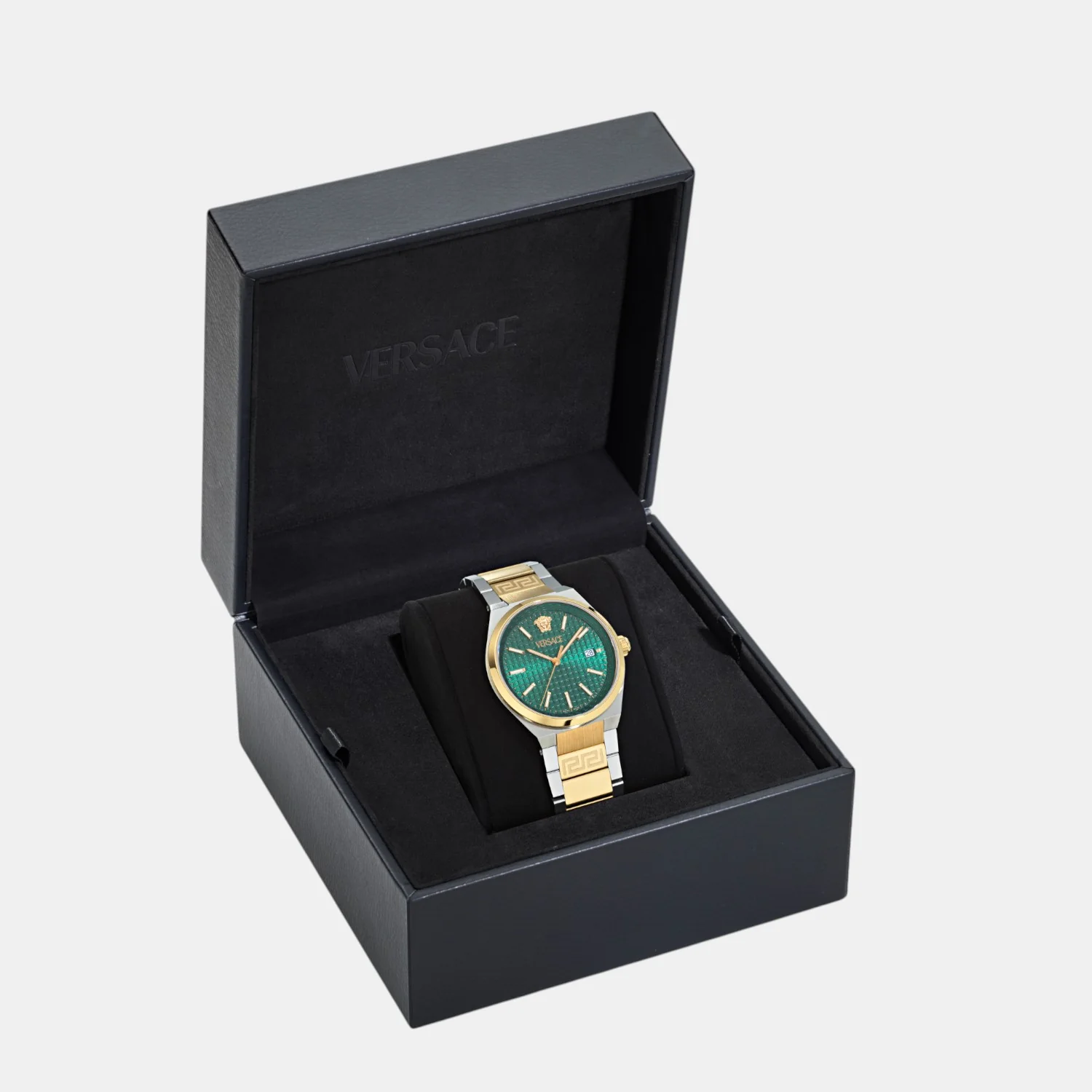 V-Auria Men Quartz Green Dial Analog Stainless Steel Watch VE0F00425 - Image 4