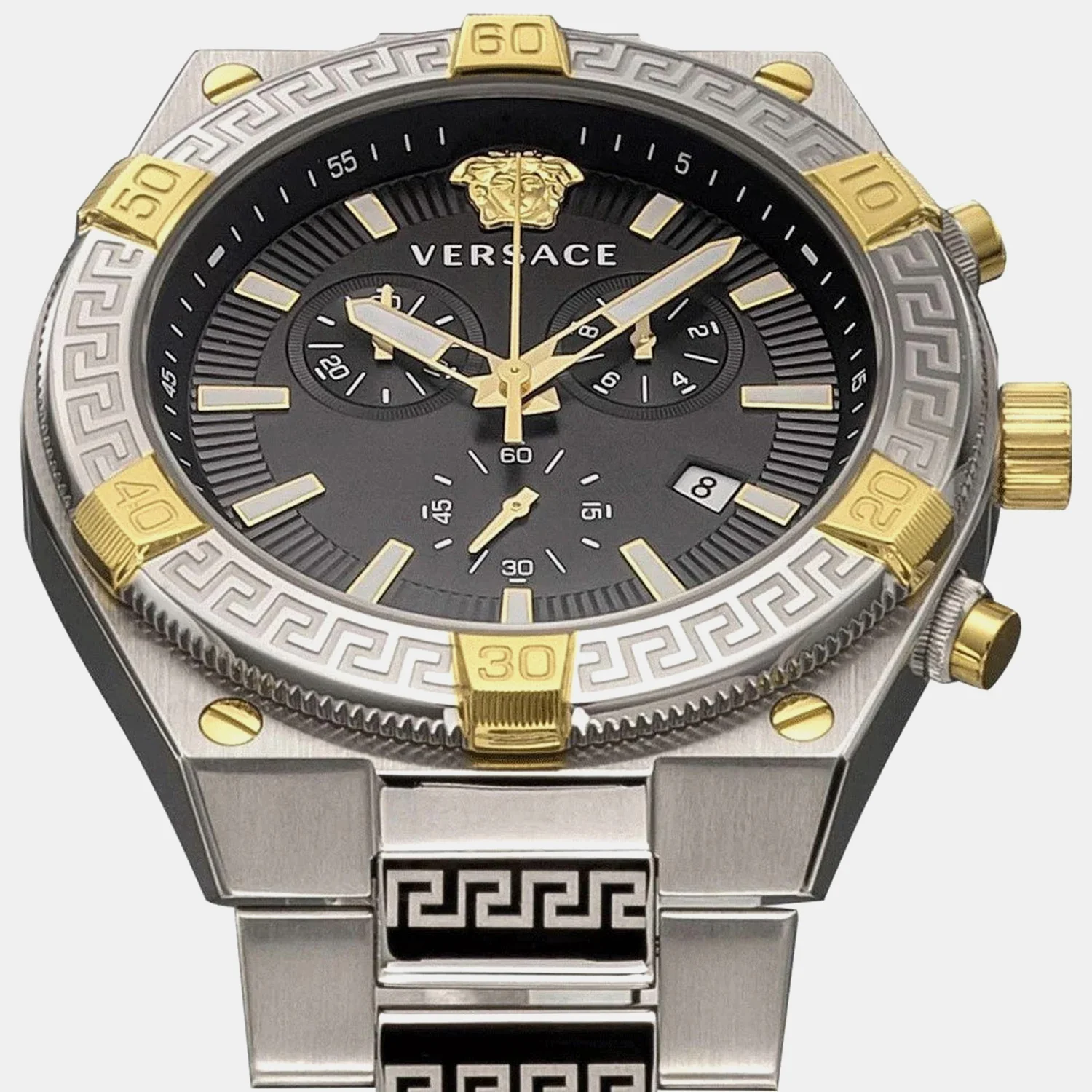 V‑Code Men Quartz Black Dial Chronograph Stainless Steel Watch VESO01123 - Image 3