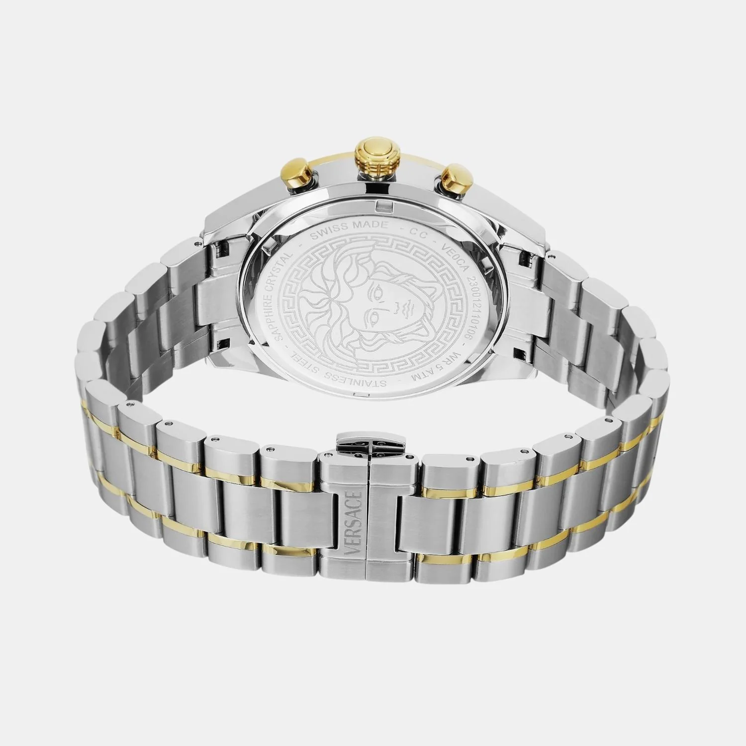 V-Code Unisex Quartz White Dial Chronograph Stainless Steel Watch VE0CA0224 - Image 5
