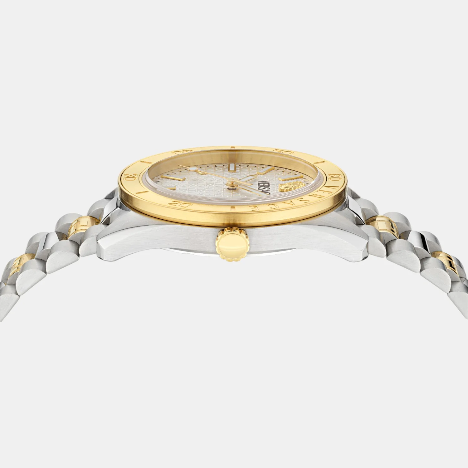 V Dome Men Quartz White Dial Analog Stainless Steel Watch VE8E00424 - Image 2