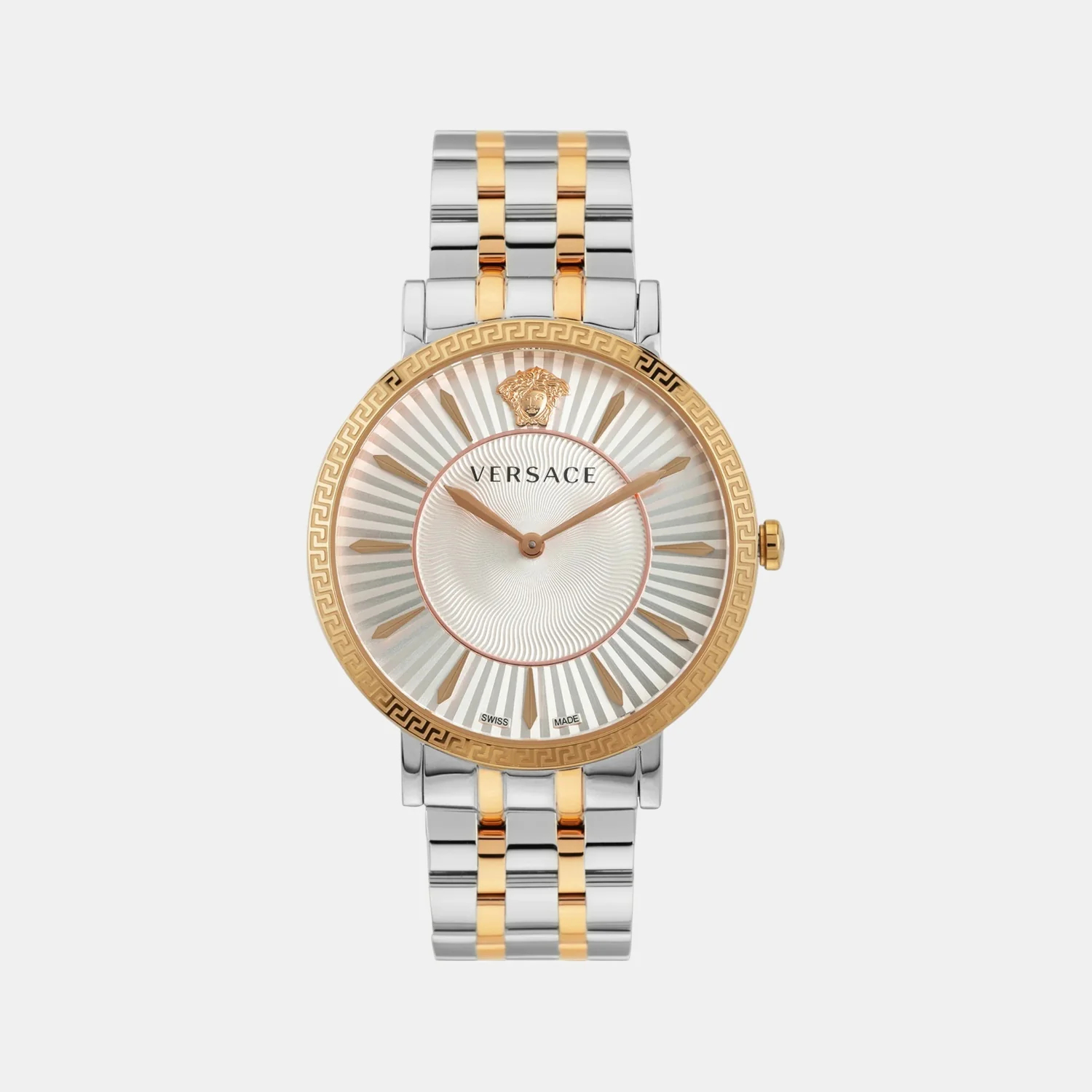 Women Quartz Dual Tone Dial Analog Stainless Steel Watch VEJL01024