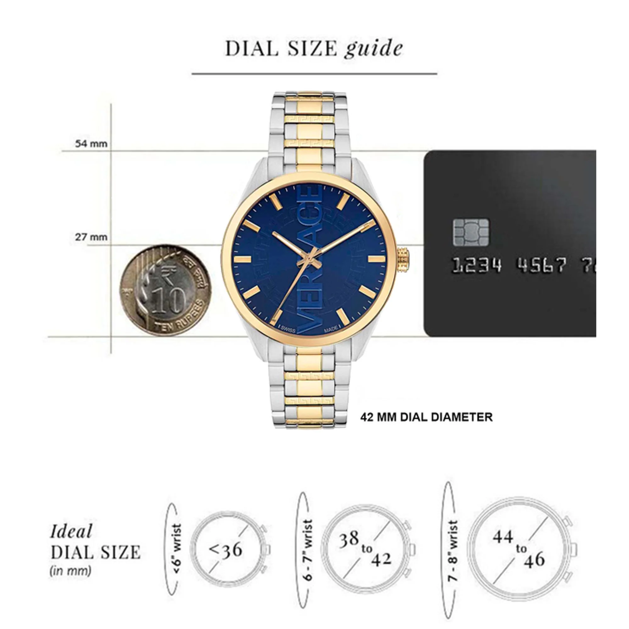 V-Vertical Men Quartz Blue Dial Analog Stainless Steel Watch VE3H00422 - Image 6