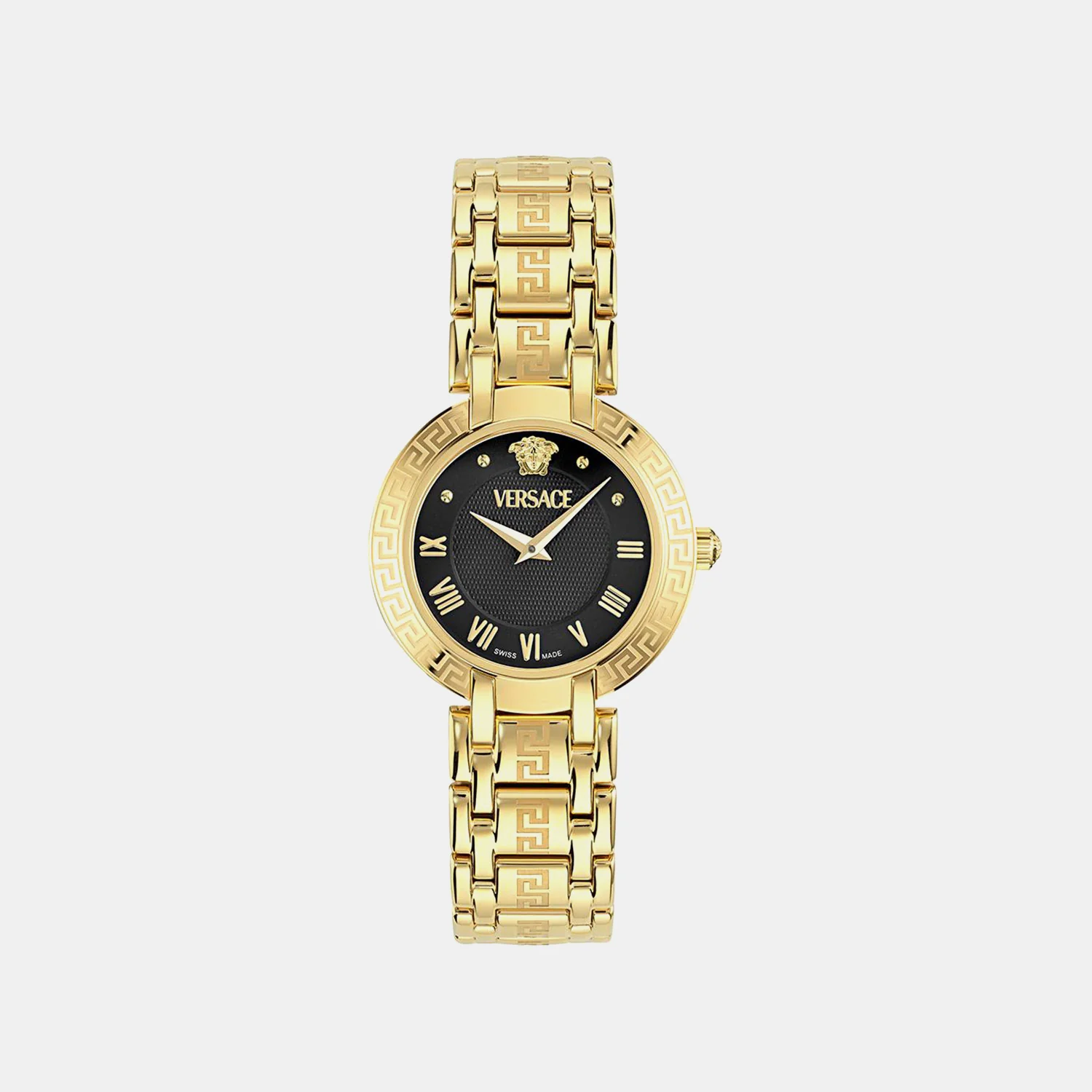 Women Quartz Black Dial Analog Recycled Steel Watch VE0P00625