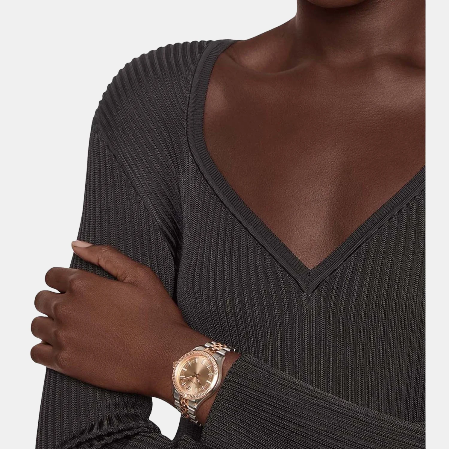 Women Quartz Gold Dial Analog Stainless Steel Watch VEHU00620 - Image 4