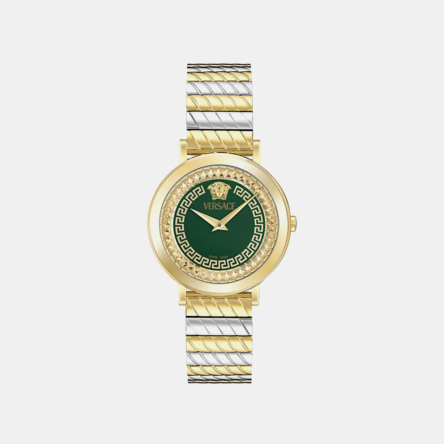 Women Quartz Green Dial Analog Recycled Steel Watch VE0O00225