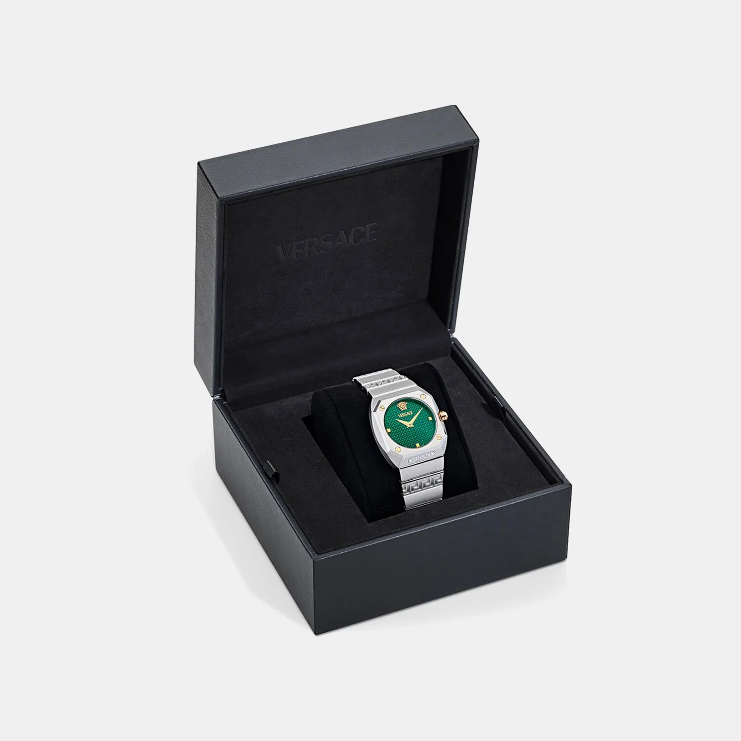 Women Quartz Green Dial Analog Stainless Steel Watch VE9E00424 - Image 4