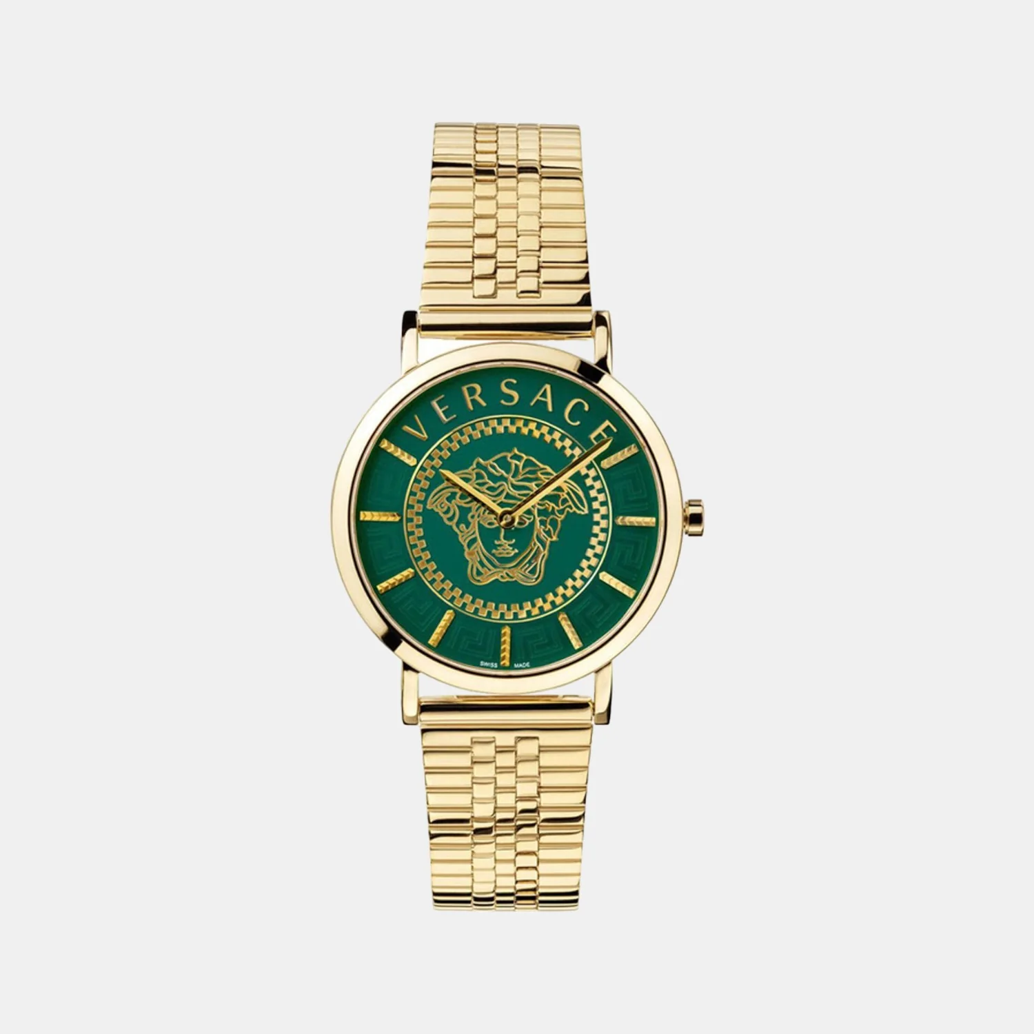 Women Quartz Green Dial Analog Stainless Steel Watch VEK400921