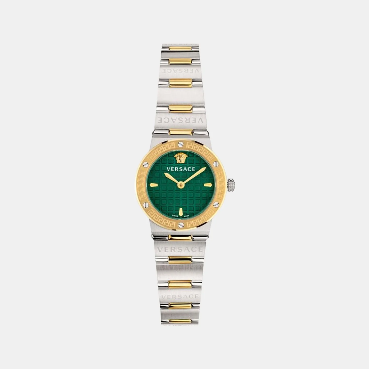 Women Quartz Green Dial Analog Stainless Steel Watch VEZ100721