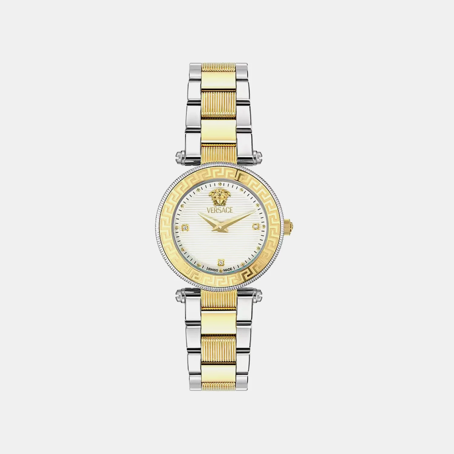 Women Quartz Silver White Dial Analog Stainless Steel Watch VEBFA0224