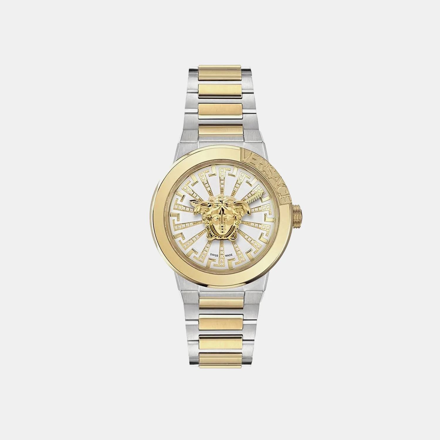 Women Quartz Two Tone Dial Analog Stainless Steel Watch VE3F00823