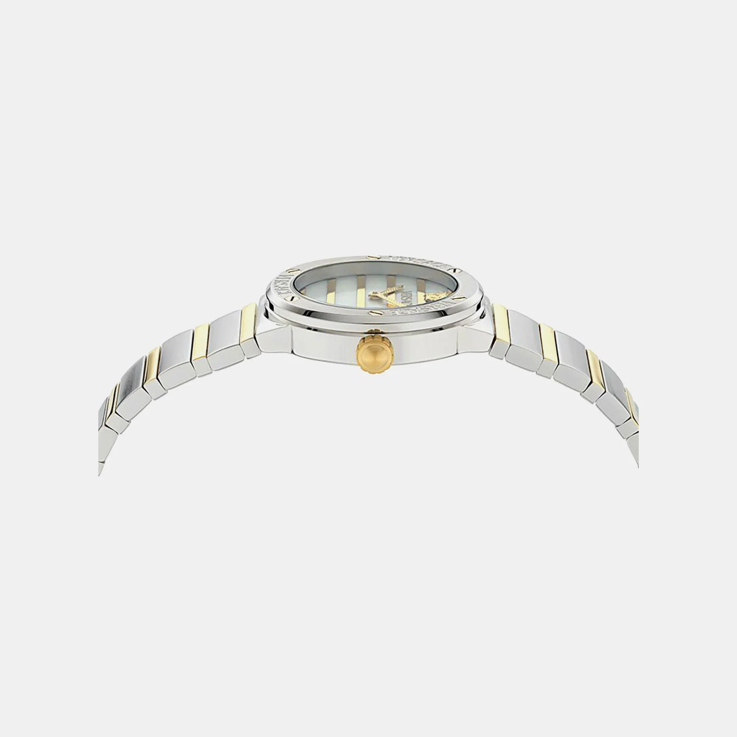 Women Quartz White Mother Of Pearl Dial Analog Recycled Steel Watch VE0S00325 - Image 2
