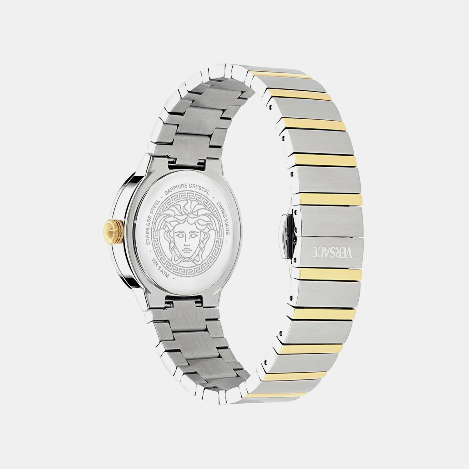 Women Quartz White Mother Of Pearl Dial Analog Recycled Steel Watch VE0S00325 - Image 3