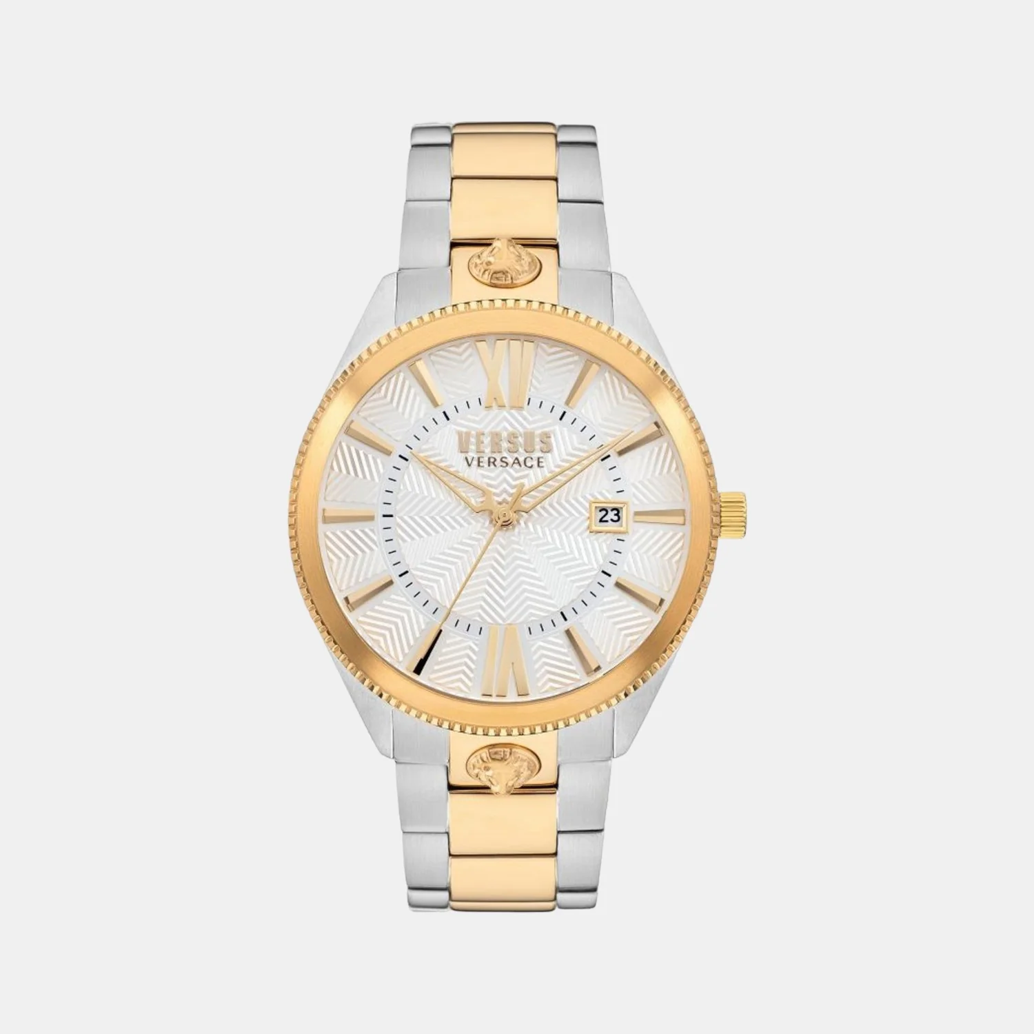 Men Quartz Silver Dial Analog Stainless Steel Watch VSPZY0521