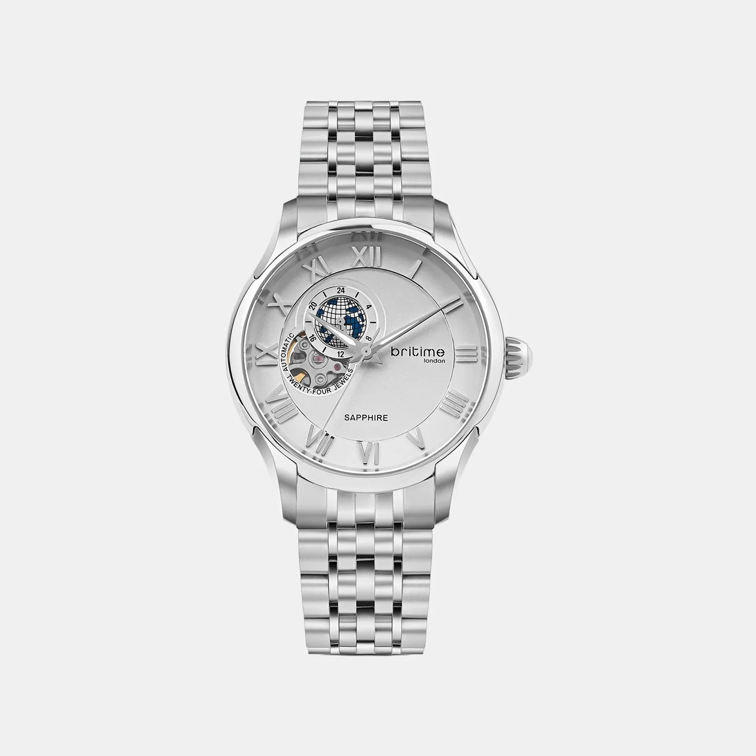 Windsor Men Automatic Silver Dial Analog Metal Watch 318-M10201