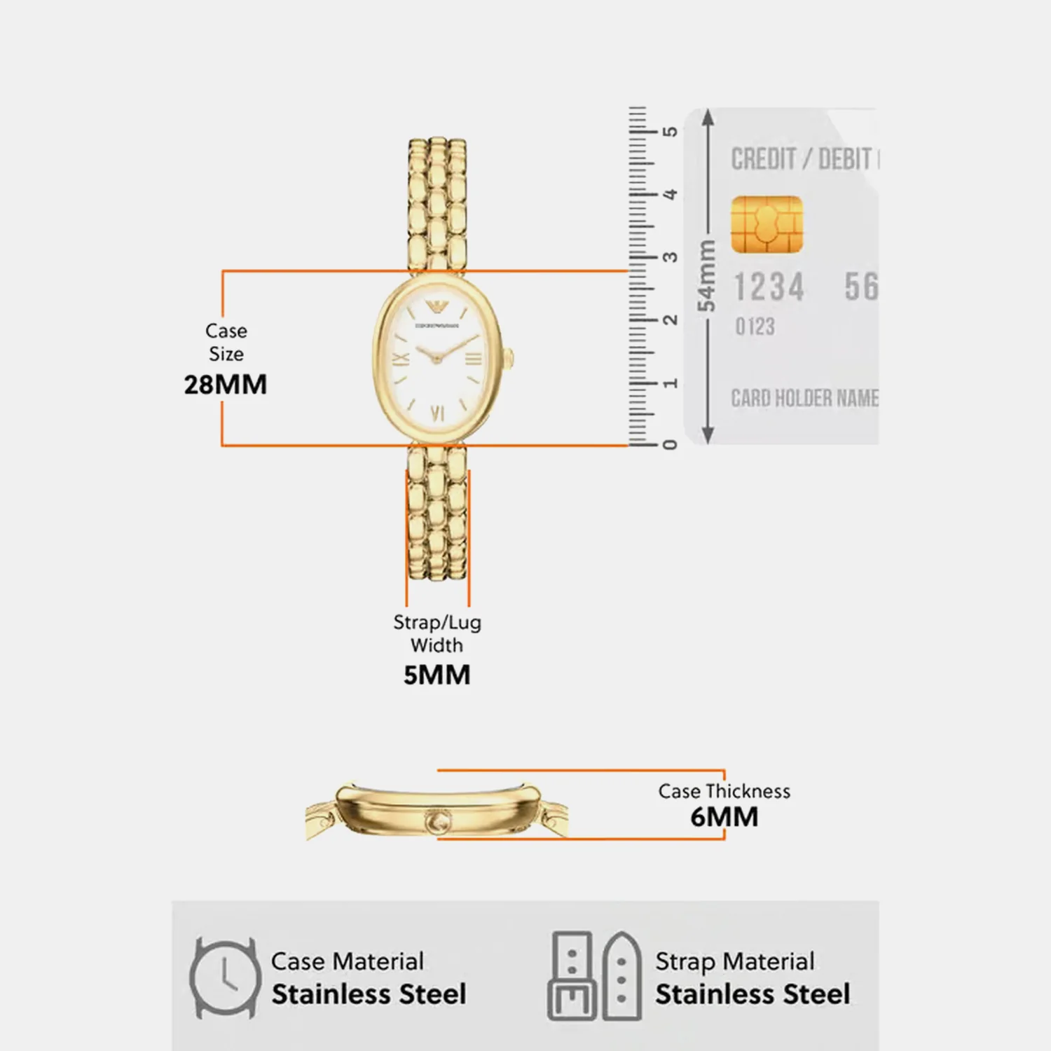 Women Quartz Mother Of Pearl Dial Analog Stainless Steel Watch AR11777 - Image 6