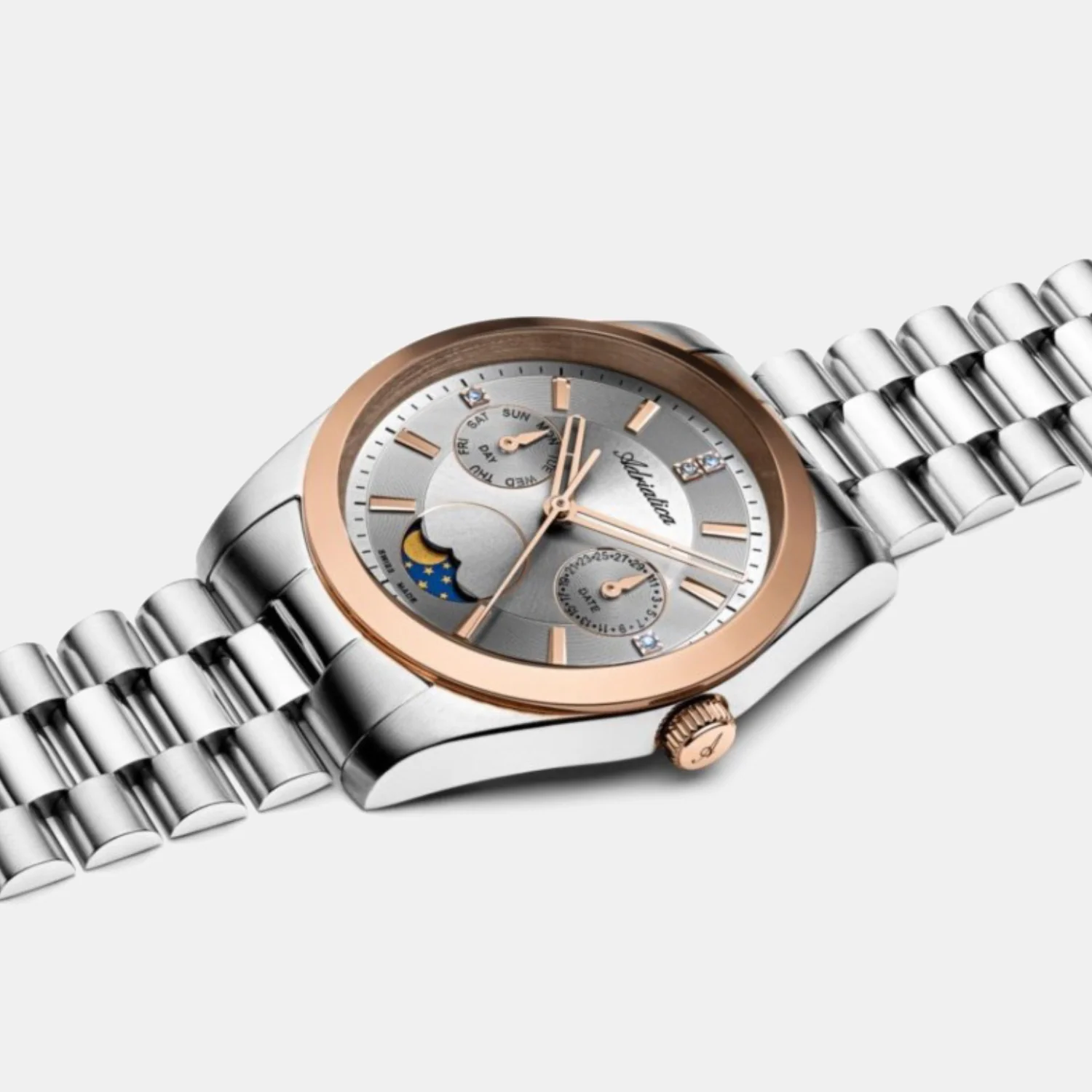 Women Quartz Silver Dial Multi-Function Stainless Steel Watch A3802.R117QF - Image 5
