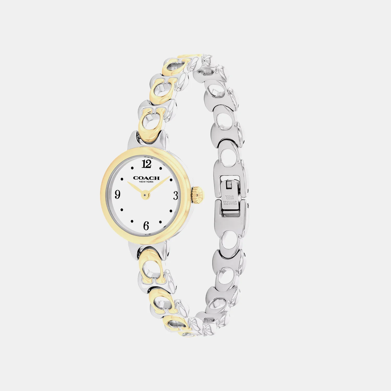 Women Quartz White Dial Analog Stainless Steel Watch 14504653 - Image 3